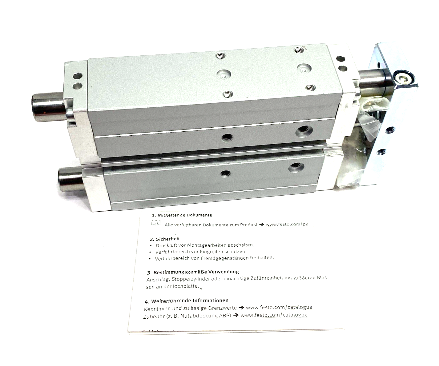 DFM-20-80-B-PPV-A-GF | Festo Guided Drive Cylinder 80mm Stroke 20mm Bore 8161416 - New – Open box - Maverick Industrial Sales