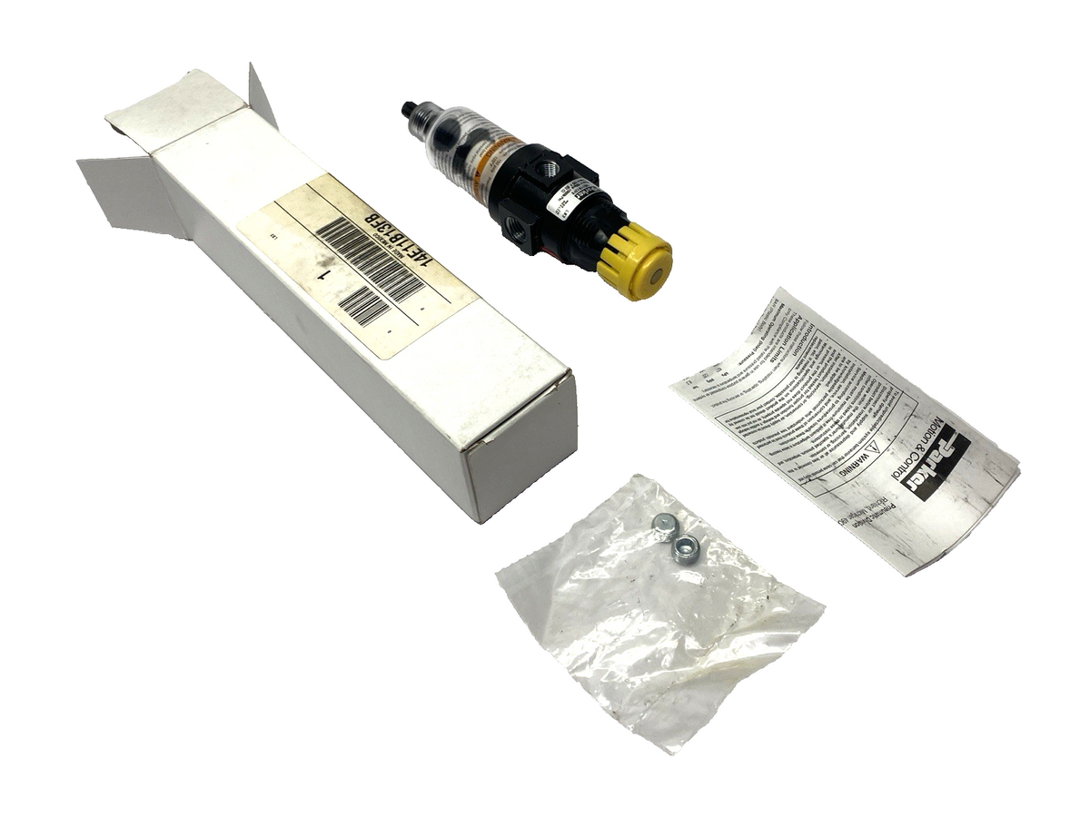 14E11B13FB | Parker Pneumatic Miniature Filter Regulator 1/8" & 1/4" Ports - New – Open box - Maverick Industrial Sales