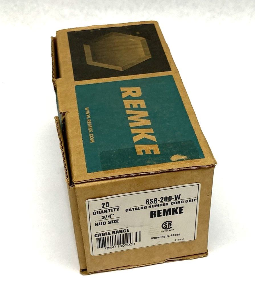 Remke RSR-200-W Cord Grip, 3/4 NPT, Cable Range, Aluminum, Form Size 3 BOX OF 15 - Maverick Industrial Sales