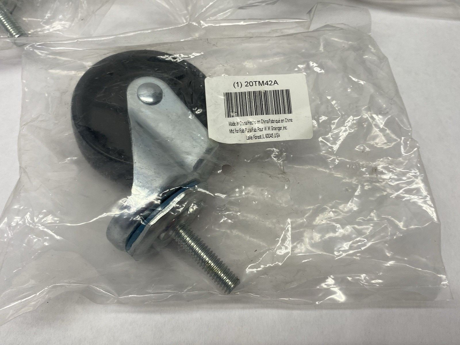 20TM42 Swivel Stem Caster 3" Wheel 125lbs Capacity LOT OF 3 - Maverick Industrial Sales