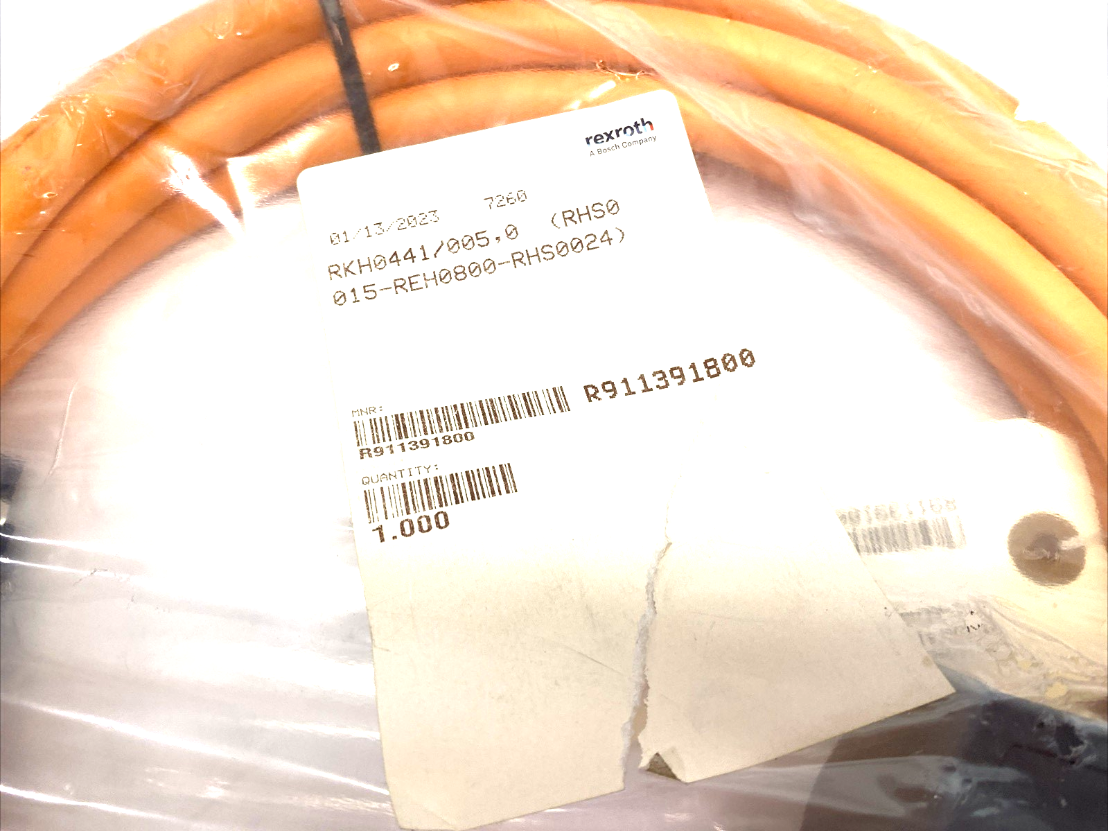 R911391800 | Bosch Rexroth Hybrid Cable RKH0441/005,0 (RHS0015-REH0800-RHS0024) - New - Maverick Industrial Sales