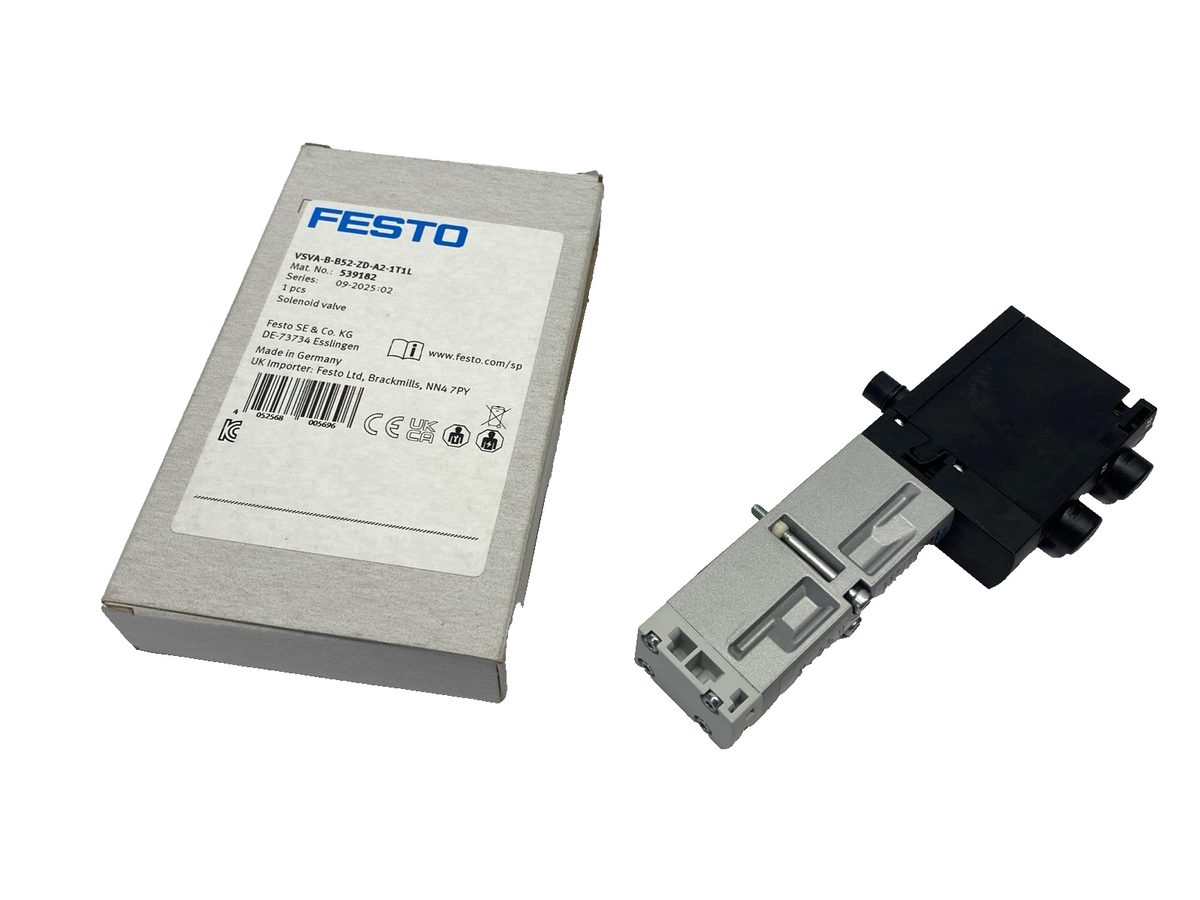 VSVA-B-B52-ZD-A2-1T1L | Festo Solenoid Valve, 5/2-Way Double Solenoid 539182 - New – Open box - Maverick Industrial Sales