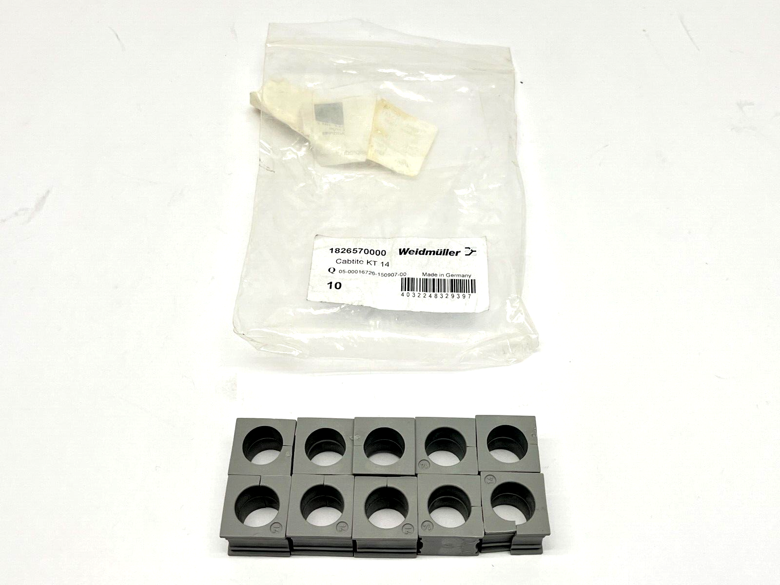 Weidmuller 1826570000 Grommet 14-15mm Grey LOT OF 10 - Maverick Industrial Sales