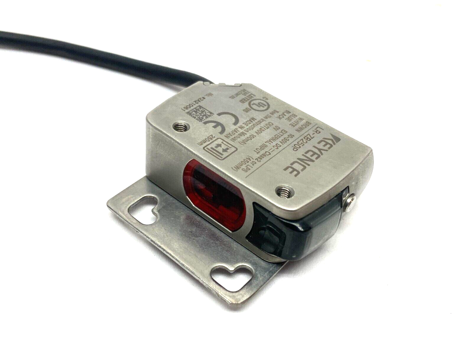 Keyence LR-ZB250P Self Contained Laser Sensor, 8" Cable - Maverick Industrial Sales