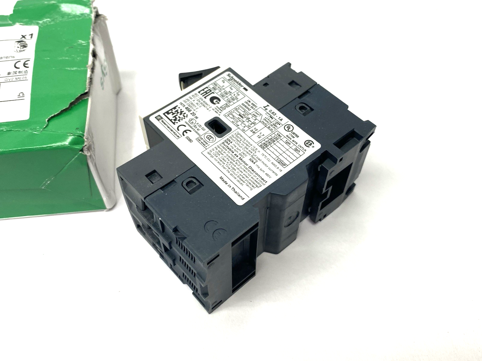 Schneider Electric GV2ME05 TeSys Deca Manual Starter and Protector 0.63 to 1A - Maverick Industrial Sales