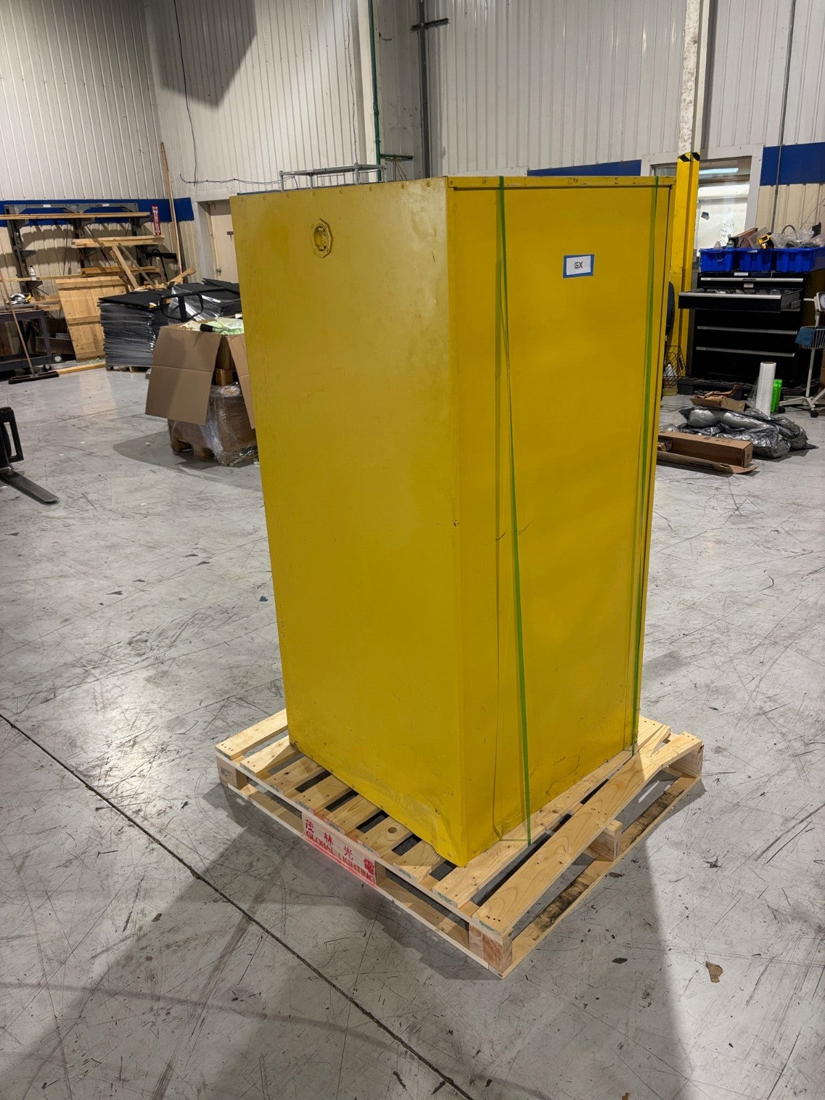 Flammable Liquid Storage Cabinet, Safety Yellow, 31.5"x31.5"x65" No Key - Maverick Industrial Sales