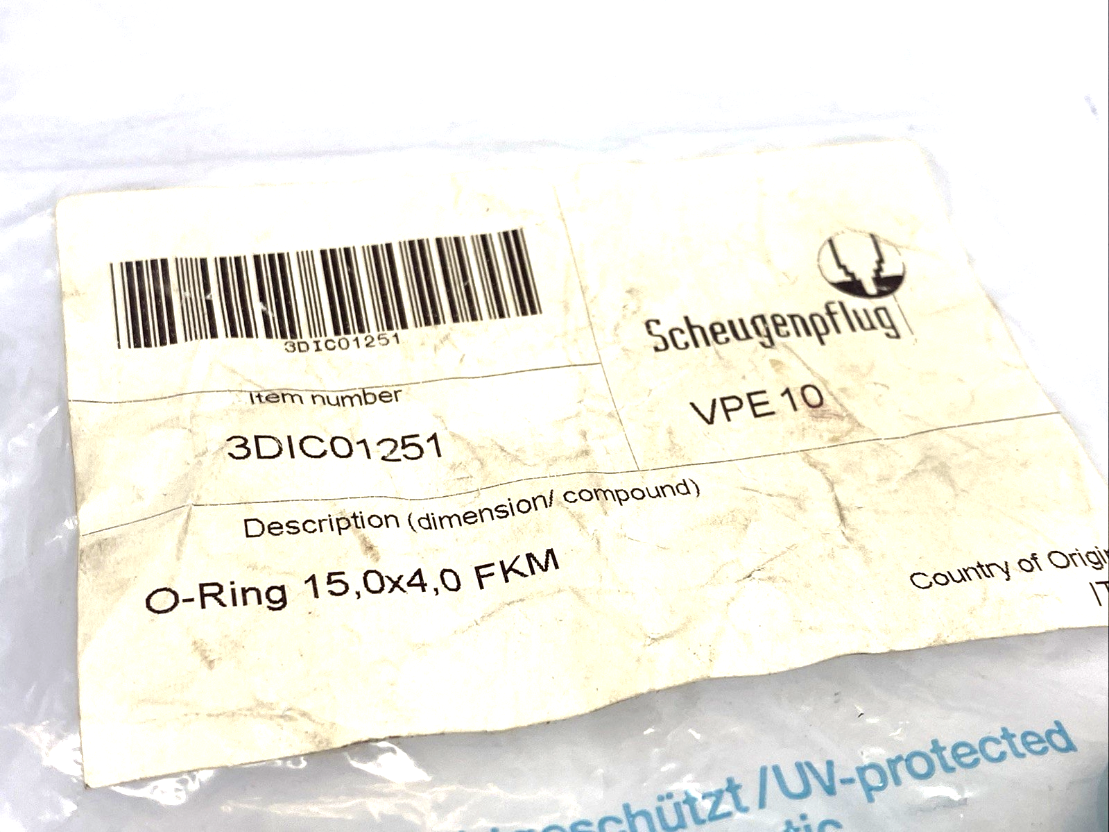 3DIC01251 | Scheugenpflug O-Ring 15mm ID x 23mm OD 4mm Thickness FKM 10-PACK - New – Open box - Maverick Industrial Sales