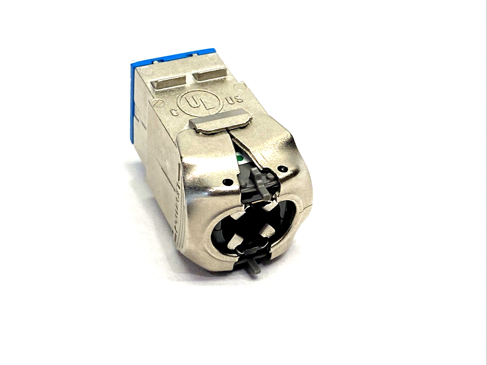 61SJK-RL6 | Leviton ATLAS-X1 Blue Cat 6 Shielded QUICKPORT Jack - New – Open box - Maverick Industrial Sales