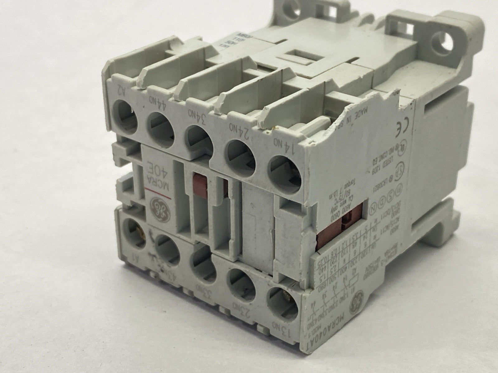 General Electric MCRA40E Auxiliary Mini Control Relay 110/120V MBOAJ Coil - Maverick Industrial Sales