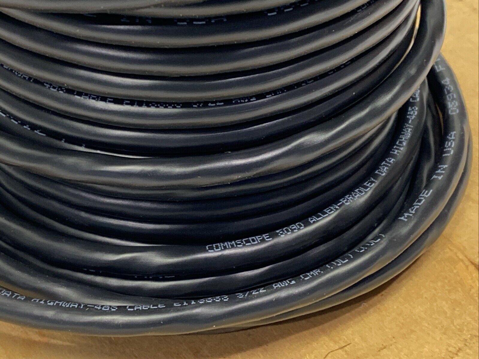 CommScope 46-015-04 Communications Cable 1.5/PR 3/22AWG Black 70FT Spool - Maverick Industrial Sales