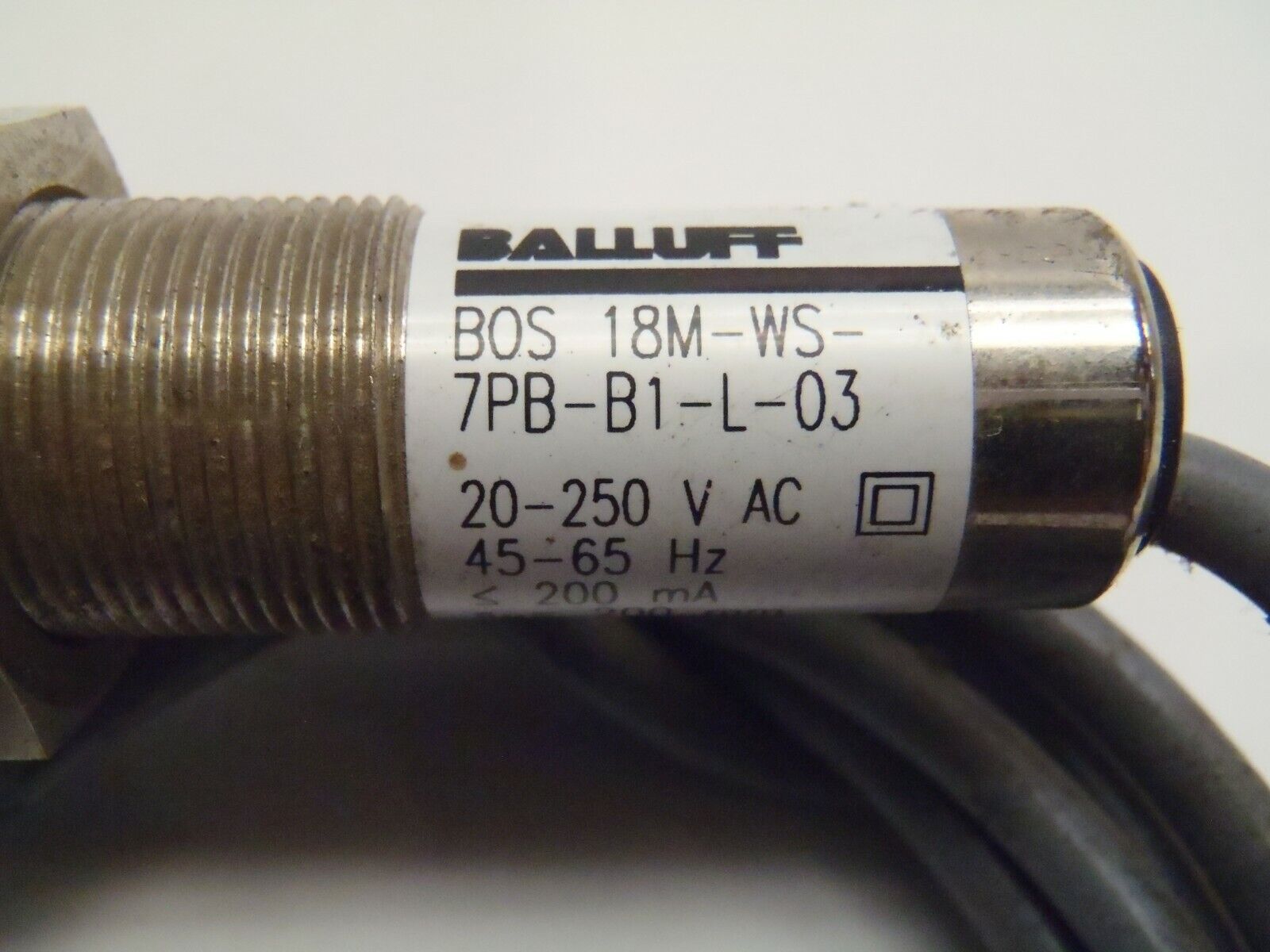 Balluff BOS 18M-WS-7PB-B1-L-03 Proximity Sensor - Maverick Industrial Sales
