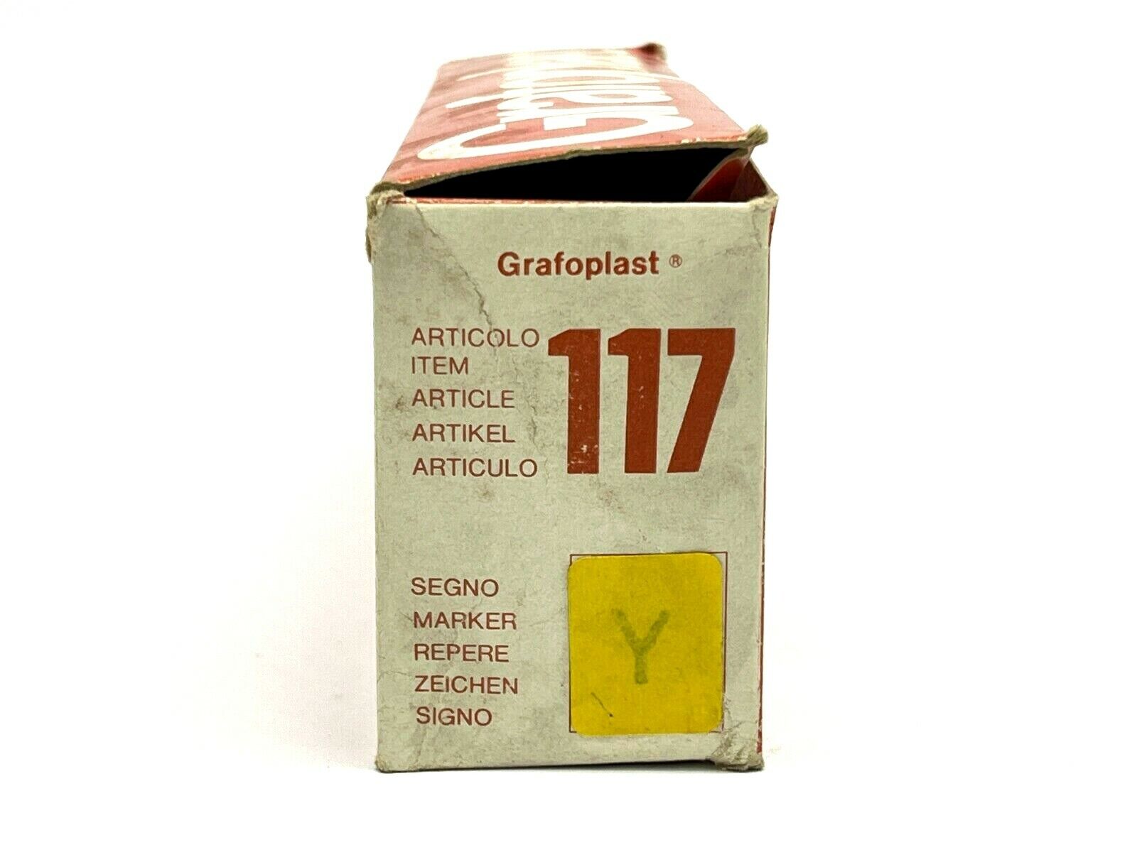 Grafoplast 117 Wire Markers Y Black on Yellow 50 Strips - Maverick Industrial Sales