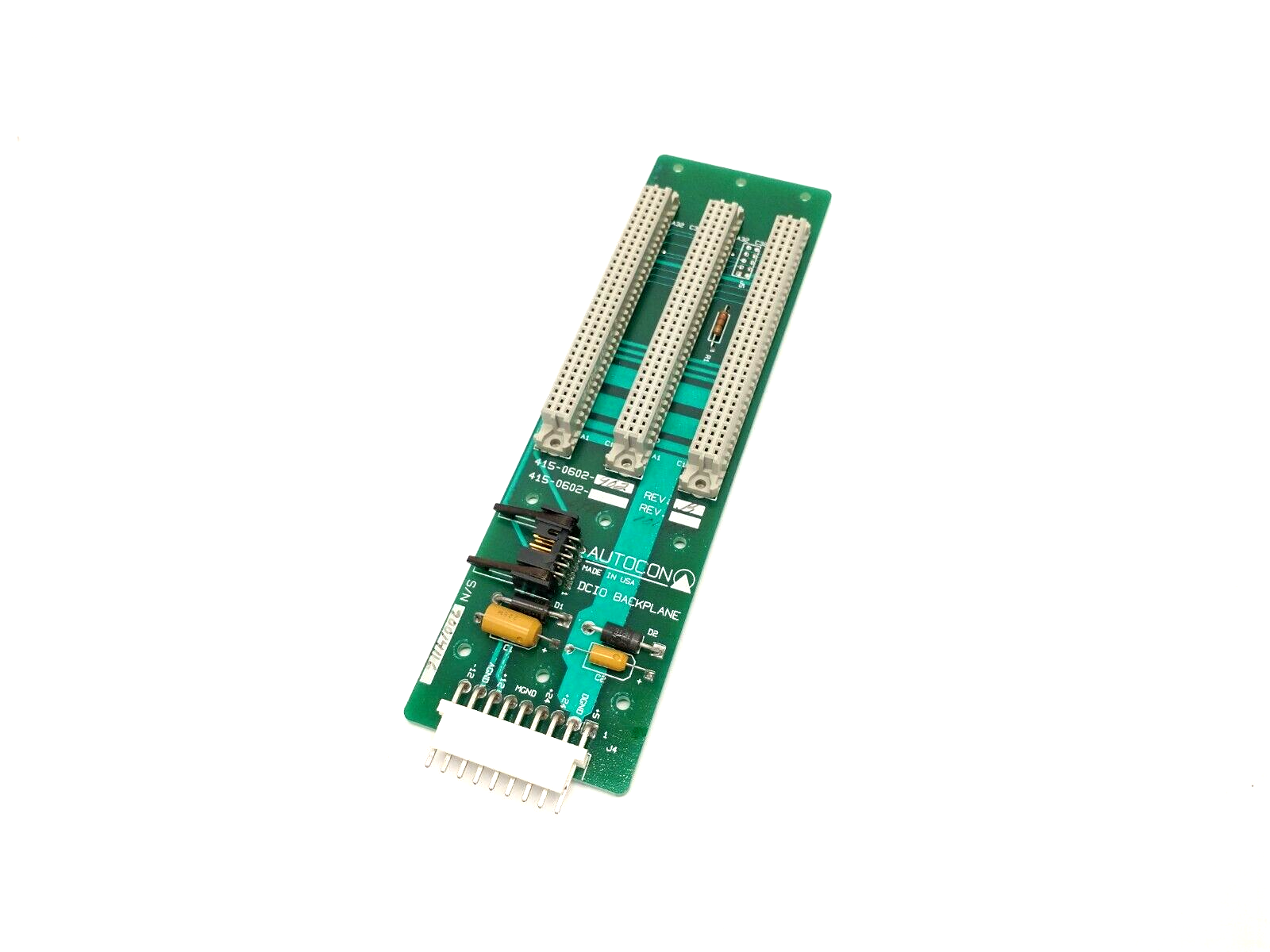 415-0602-902 | Autocon Rev B DCIO Backplane Circuit Board Hurco BMC30HT - Used - Maverick Industrial Sales