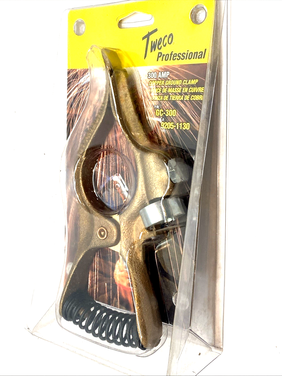 GC-300 | Tweco 300A Copper Ground Clamp Ball-Point Thru 3/0 8.5" - New - Maverick Industrial Sales