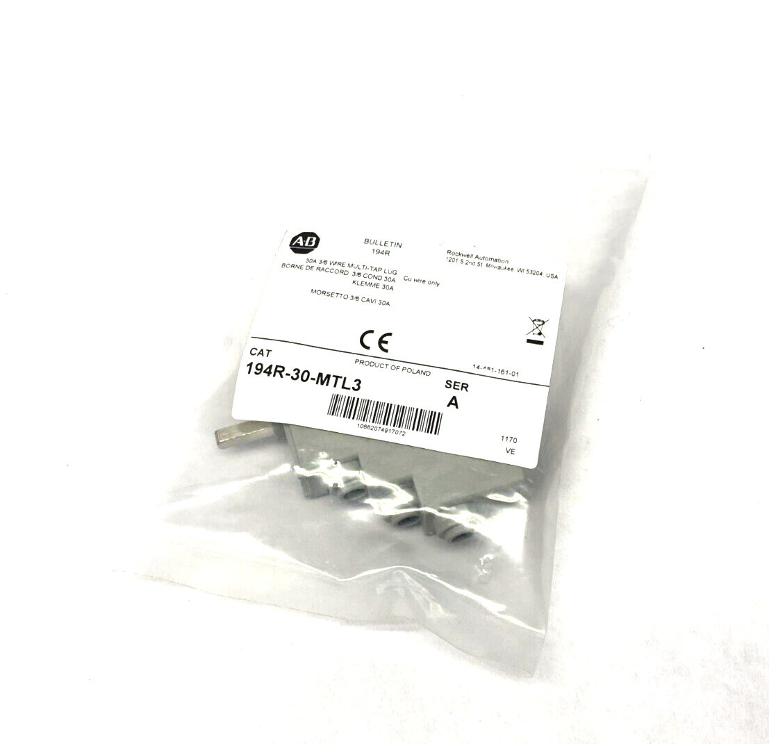 194R-30-MTL3 | Allen Bradley Ser. A Multi-Tap Lug 3/6 Wire 30A - New - Maverick Industrial Sales