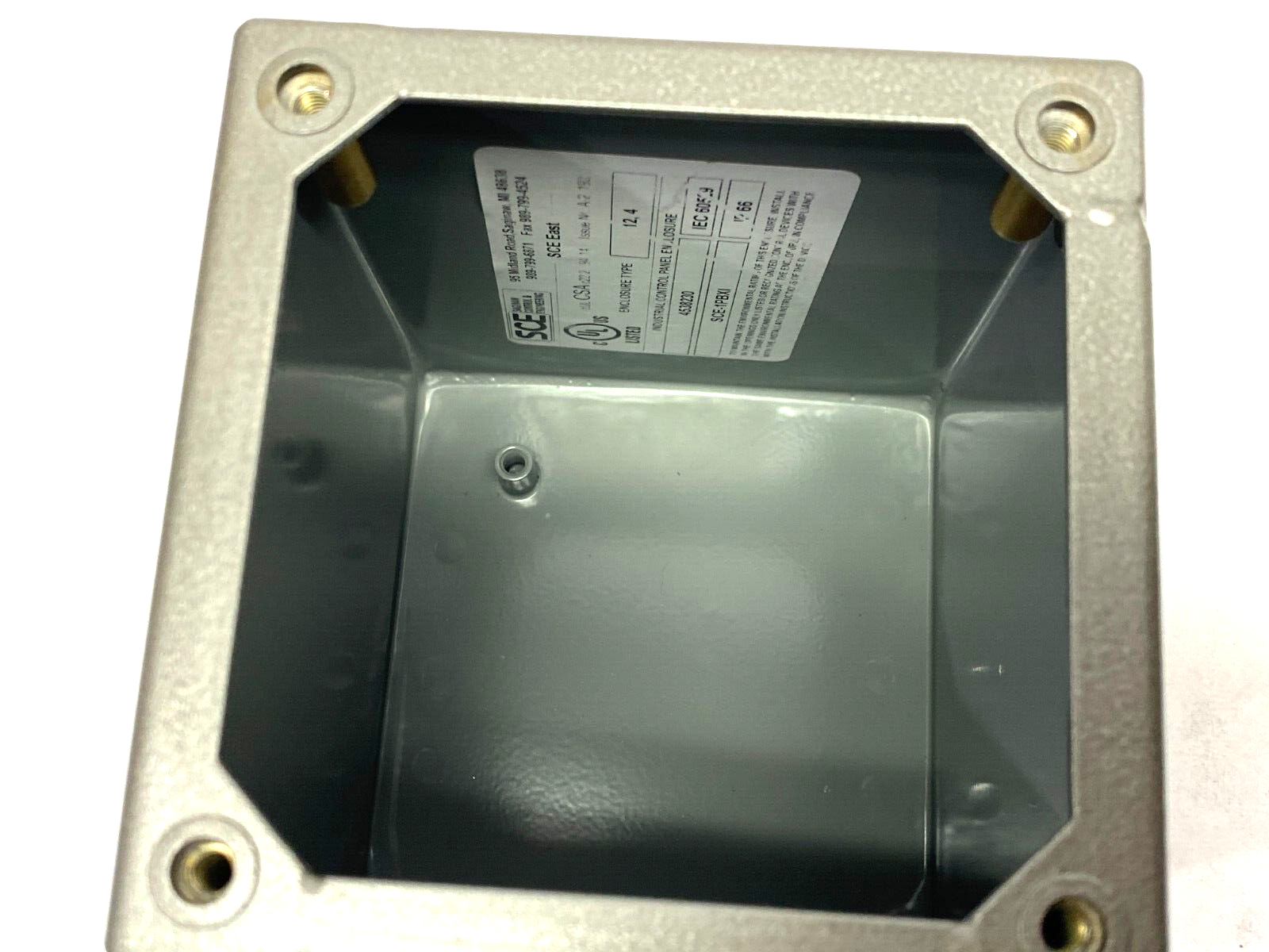 Saginaw Control & Engineering SCE-1PBXI Pushbutton Enclosure 4" x 4" DARK GRAY - Maverick Industrial Sales