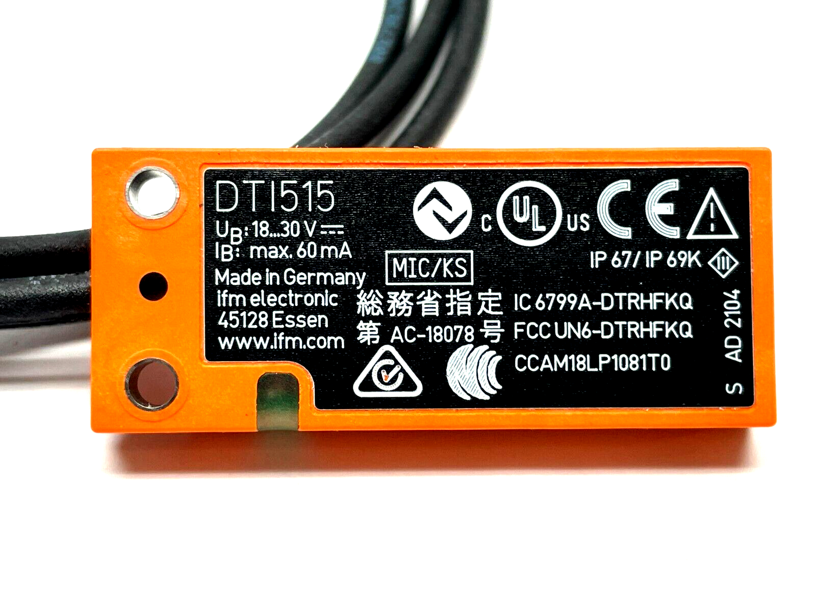 ifm DTI515 Read/Write Head RFID DTRHF KQRWIOUS03 - Maverick Industrial Sales