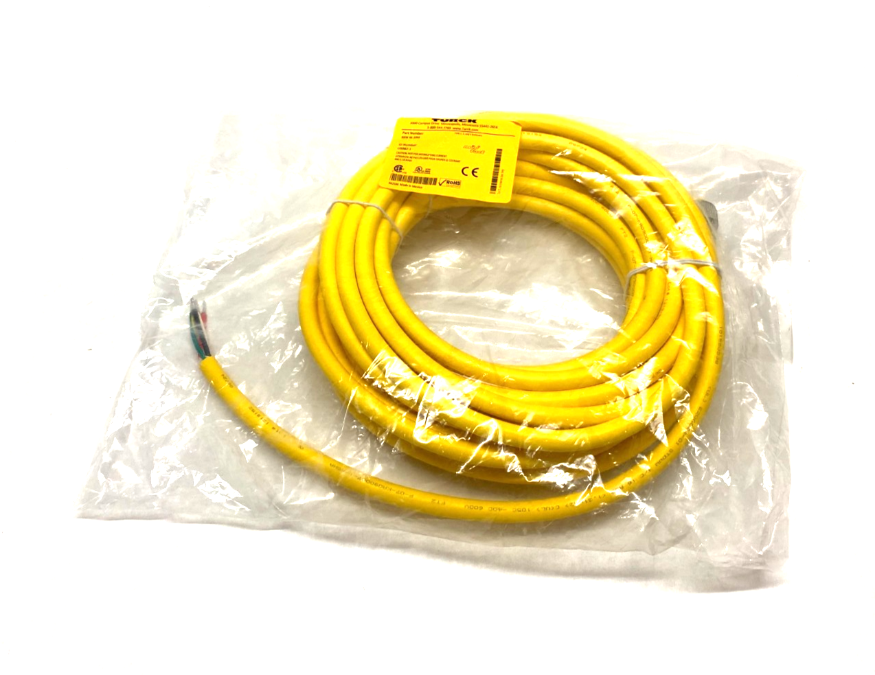 Turck RKM 46-10M Minifast Single Ended Cordset 7/8"-16 UN Female 4-Pin U5082-1 - Maverick Industrial Sales