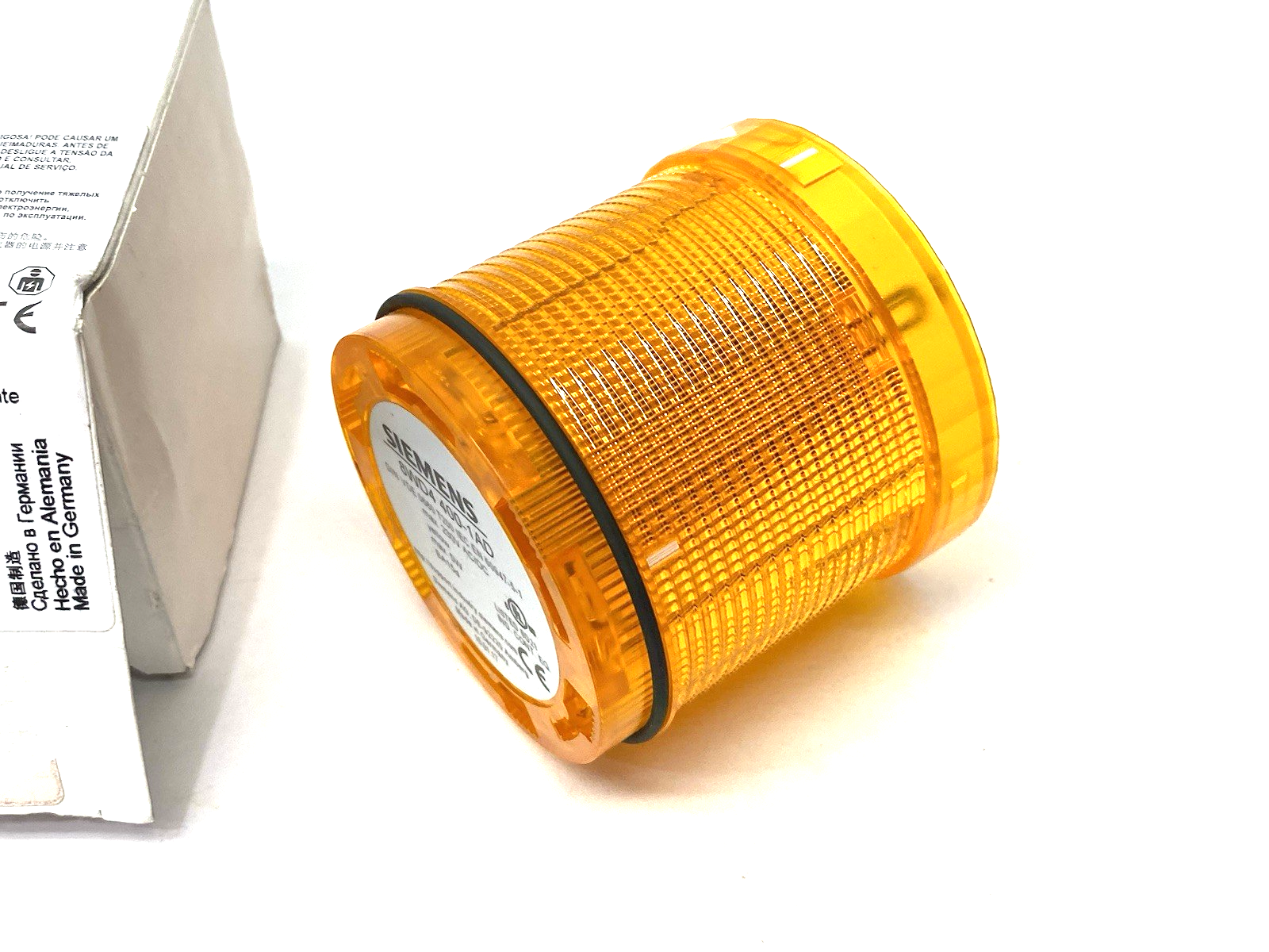 Siemens 8WD4400-1AD Continuous Light Element, 70mm Yellow, 12-230V AC/DC - Maverick Industrial Sales