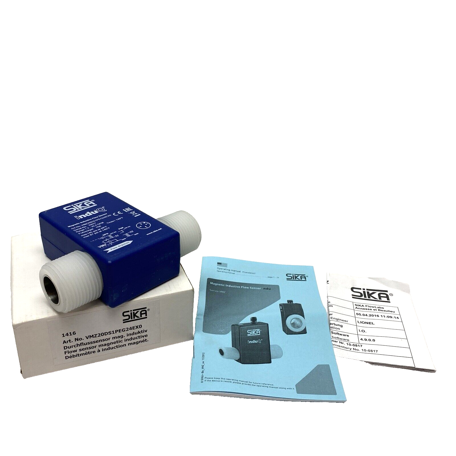 SiKA VMZ20DS1PEG24EX0 induQ Magnetic Inductive Flow Sensor 1" NPT 1.3-26.4 GPM - Maverick Industrial Sales