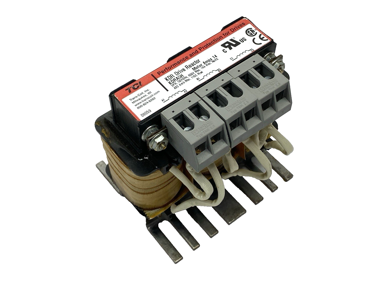 TCI KDRA5H KDR Drive Reactor 3-Phase 600V 14A - Maverick Industrial Sales