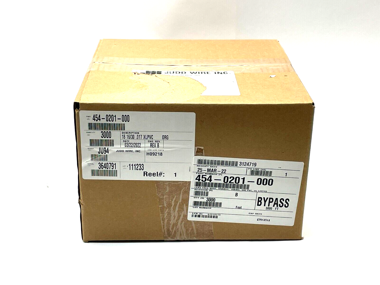 Judd Wire H09218 Lead Wire 18AWG 300V Orange 3000ft Length - Maverick Industrial Sales