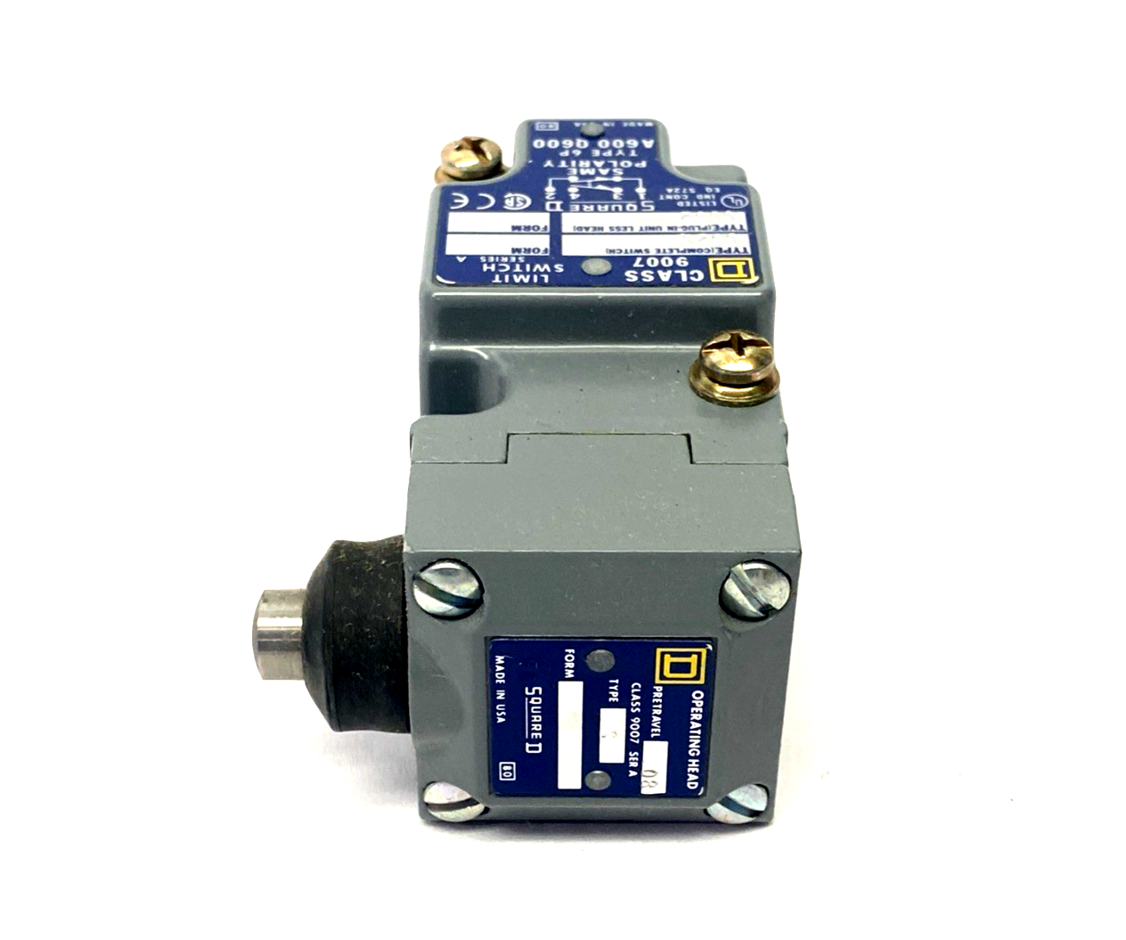 9007 C52G | Square D Type 6P A600 Q600 Snap Action Limit Switch 600V 10A - New - Maverick Industrial Sales