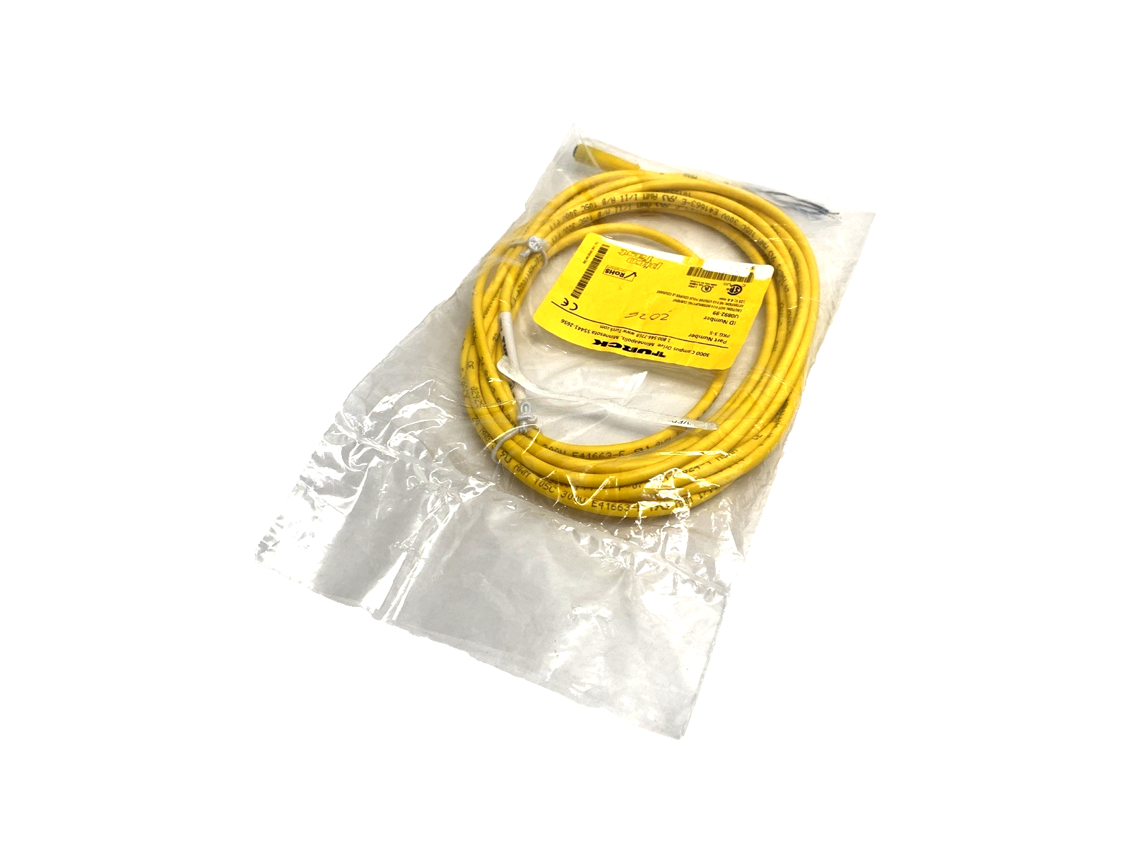 PKG 3-5 | Turck Connection Cable M8 3-Pin Female Snap, 5m, U0892-99 - New - Maverick Industrial Sales