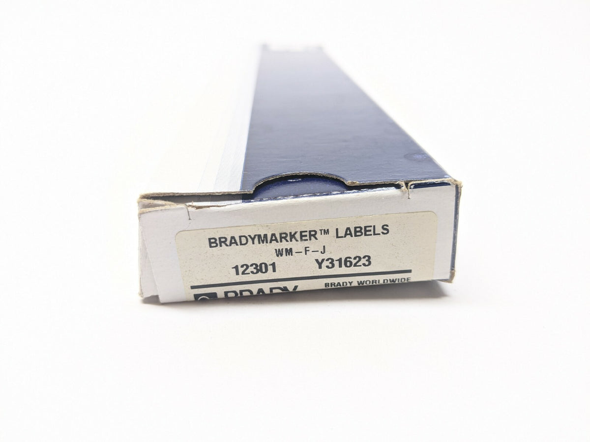 WM-F-J | Brady Vinyl Cloth Wire Marker 12301 Y31623 LOT OF 21 Sheets - New – Open box - Maverick Industrial Sales