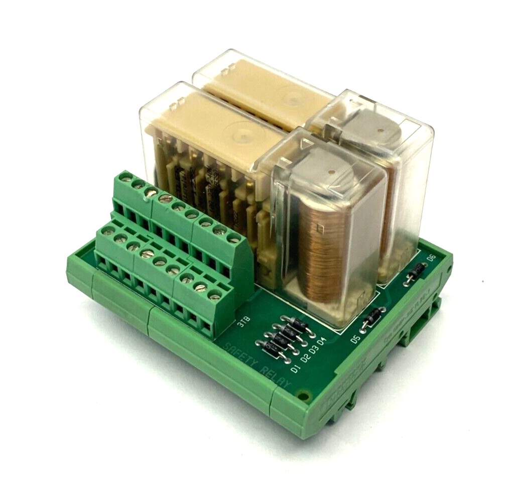 Universal Instruments 45209201 Safety Relay Module DIN Rail Mount WORN TERMINAL - Maverick Industrial Sales