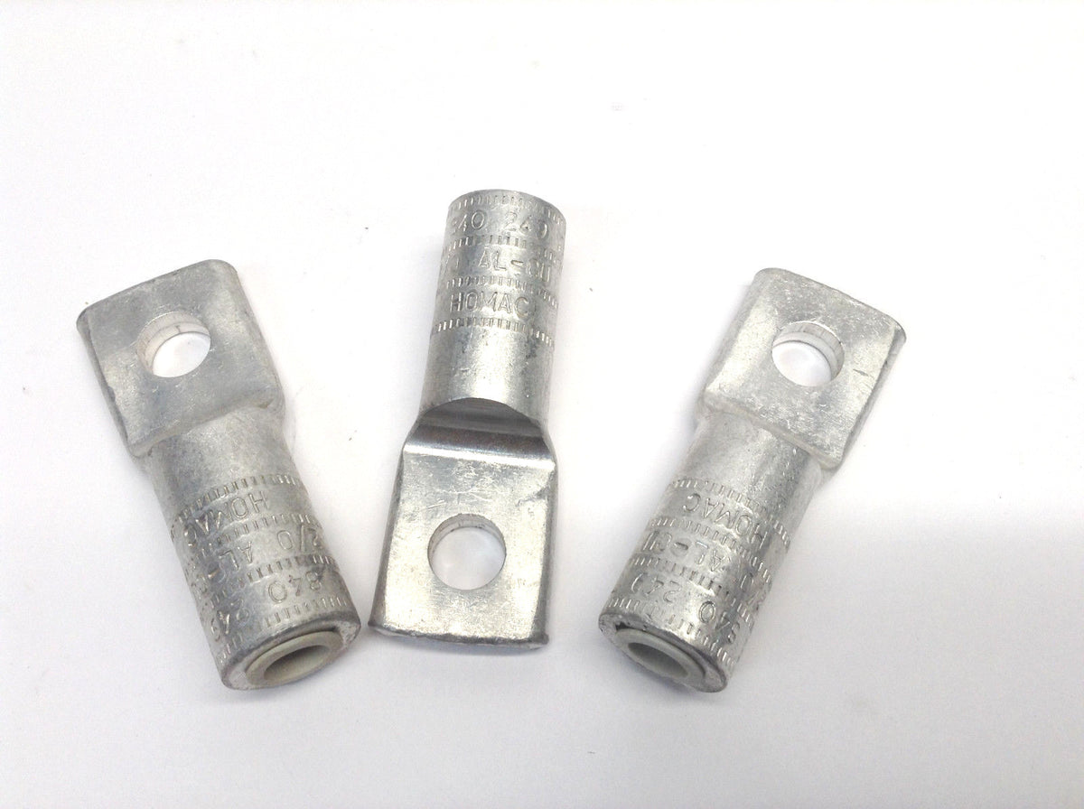 Homac Thomas & Betts SA-2/0 48 Single Lug Aluminum Crimp Connectors LOT OF 3 - Maverick Industrial Sales