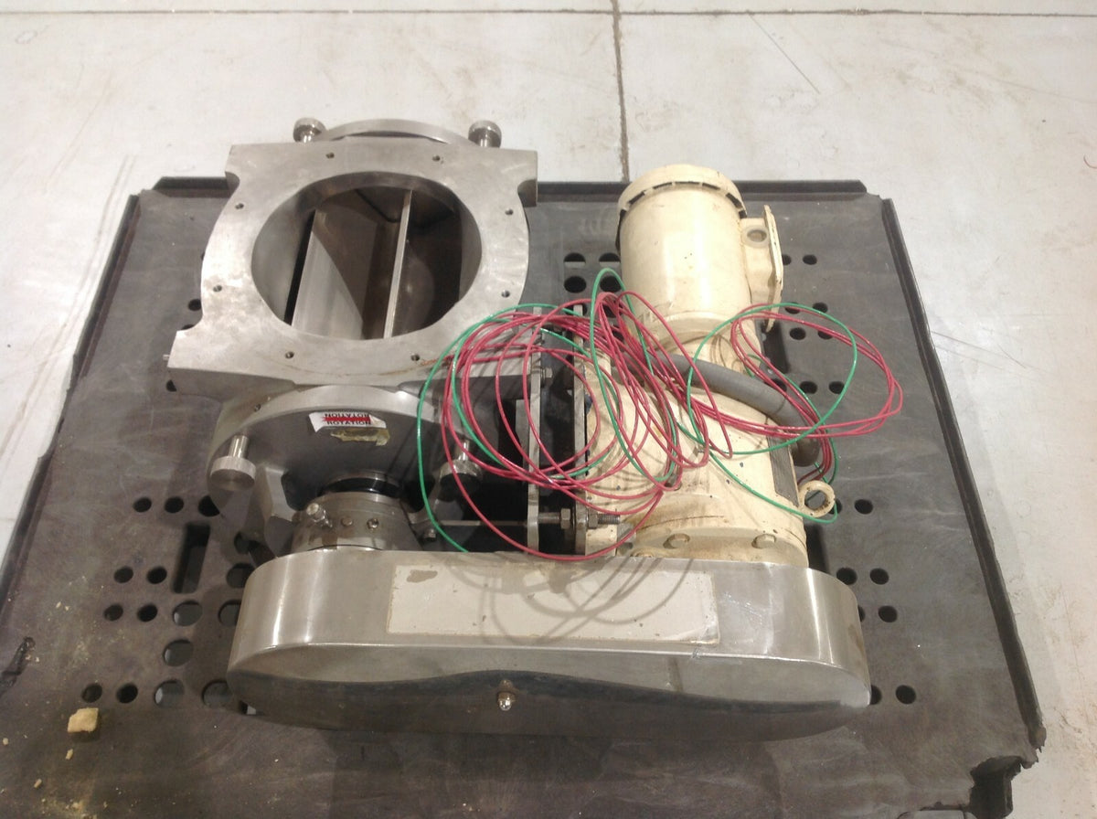 CV500U SS SS AR | Nu-Con SS AR Rotary Valve w/ SEW R70 Gear Reducer & Reliance Motor - Used - Maverick Industrial Sales