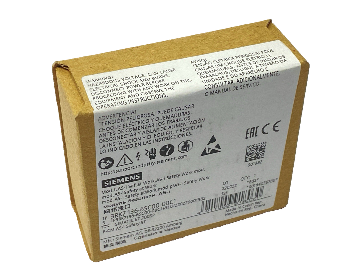 Siemens 3RK7136-6SC00-0BC1 SIMATIC ET 200SP Safety Communication Module - Maverick Industrial Sales