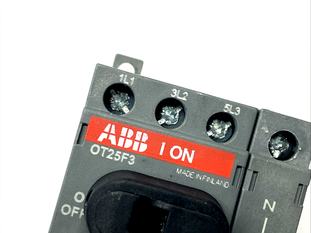 ABB OT25F3 Switch Disconnector 3-Pole Front Operated 25A - Maverick Industrial Sales