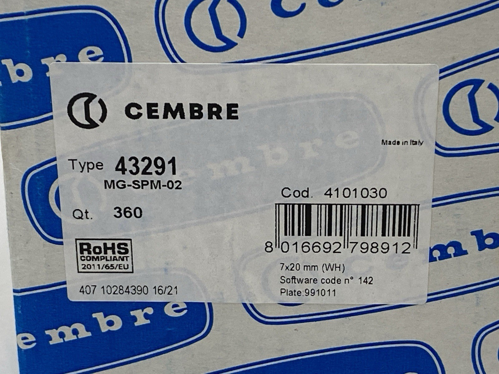 Cembre 43291 Terminal Marker Tags MG-SPM-02 PKG OF 240 - Maverick Industrial Sales