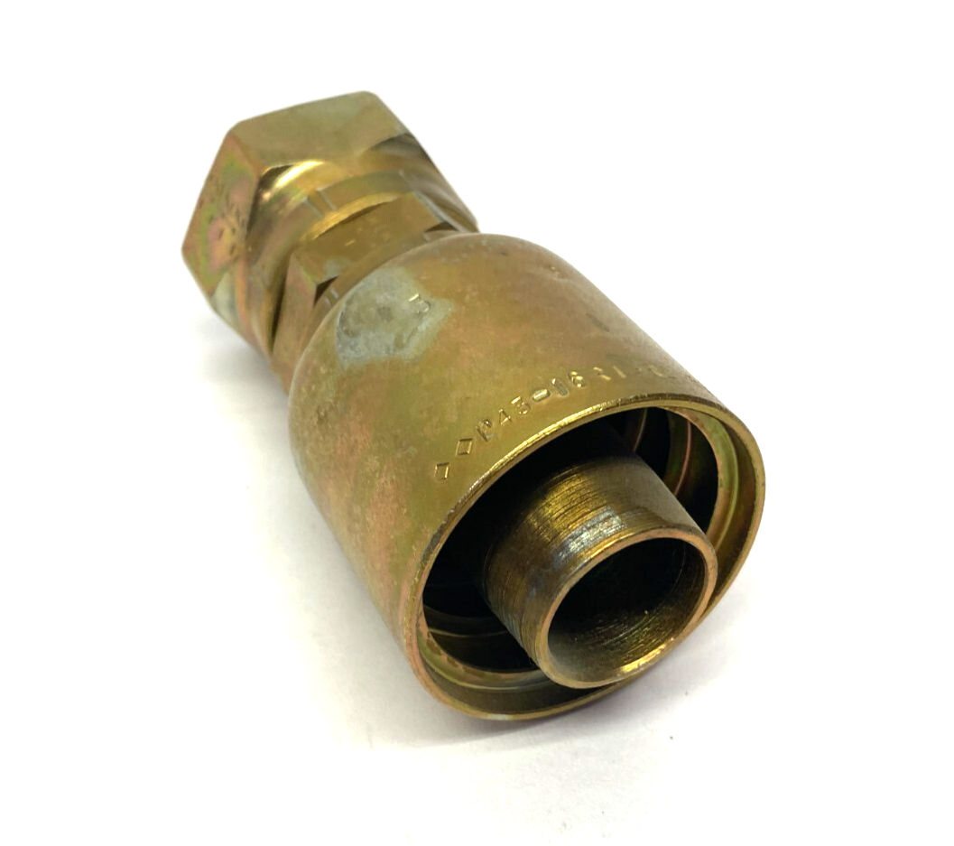Parker 1JC43-16-16 PARKRIMP Crimp Style Hydraulic Hose Fitting 1" Hose, 1" Port - Maverick Industrial Sales
