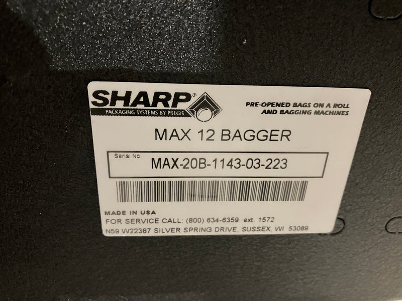 Pregis Sharp MAX 12 Continuous Roll Bagger, Bagging Machine, Mark II ...