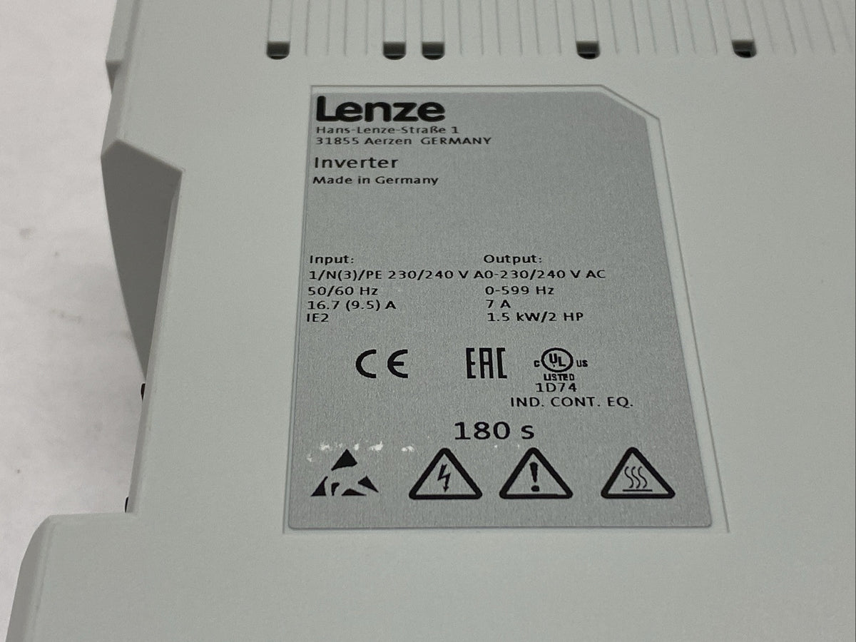 I51AE215D10001000S | Lenze i510 Inverter 1.5kW/2HP 1/N(3)/PE 230/240VAC - New – Open box - Maverick Industrial Sales