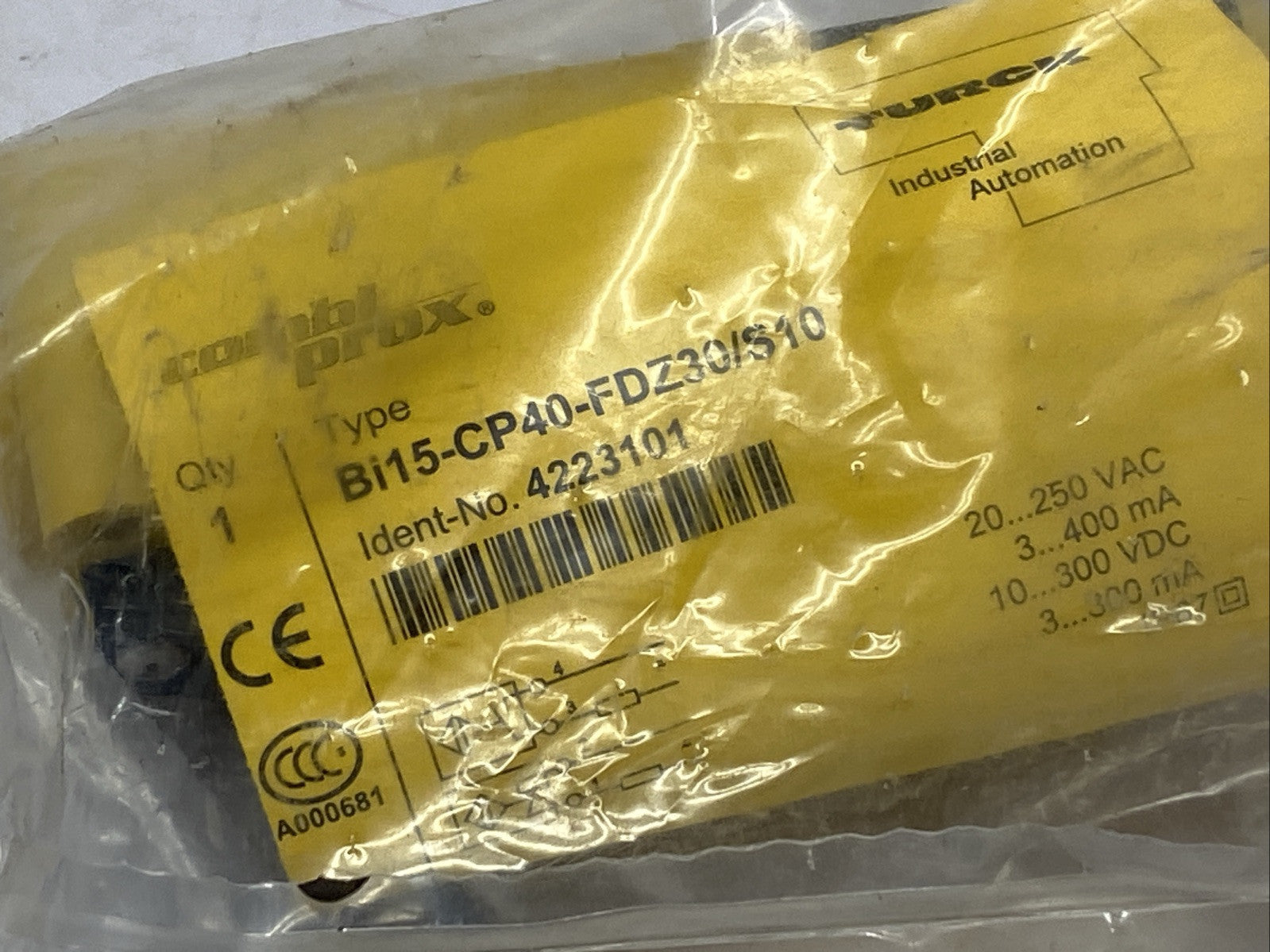 Turck Bi15-CP40-FDZ30/S10 Inductive Proximity Switch 4223101 - Maverick Industrial Sales