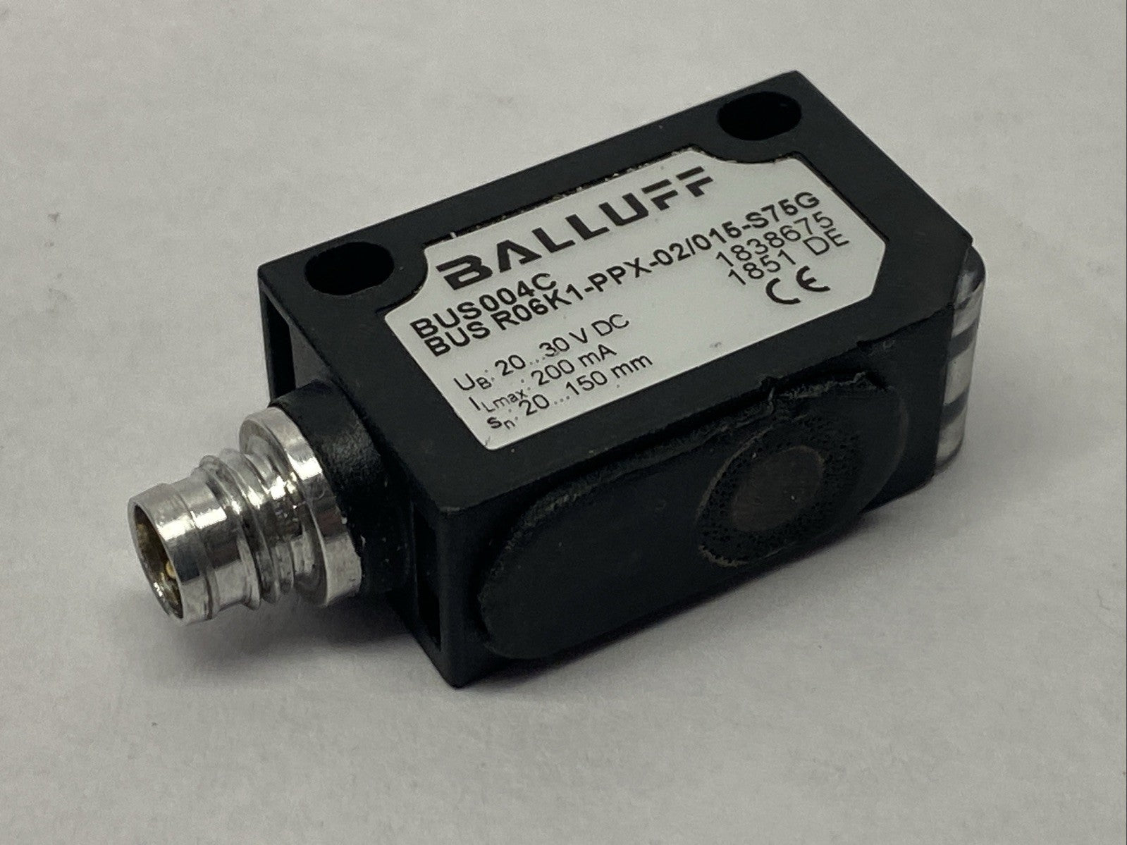 Balluff BUS004C Ultrasonic Sensor Male M8 4-Pin BUS R06K1-PPX-02/015-S75G - Maverick Industrial Sales