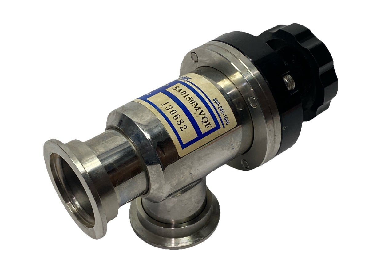 Kurt Lesker SA0150MVQF RT ANGLE VALVE SS QF40 FLGS MANUAL, 1.5"PORT VIT SEALED - Maverick Industrial Sales