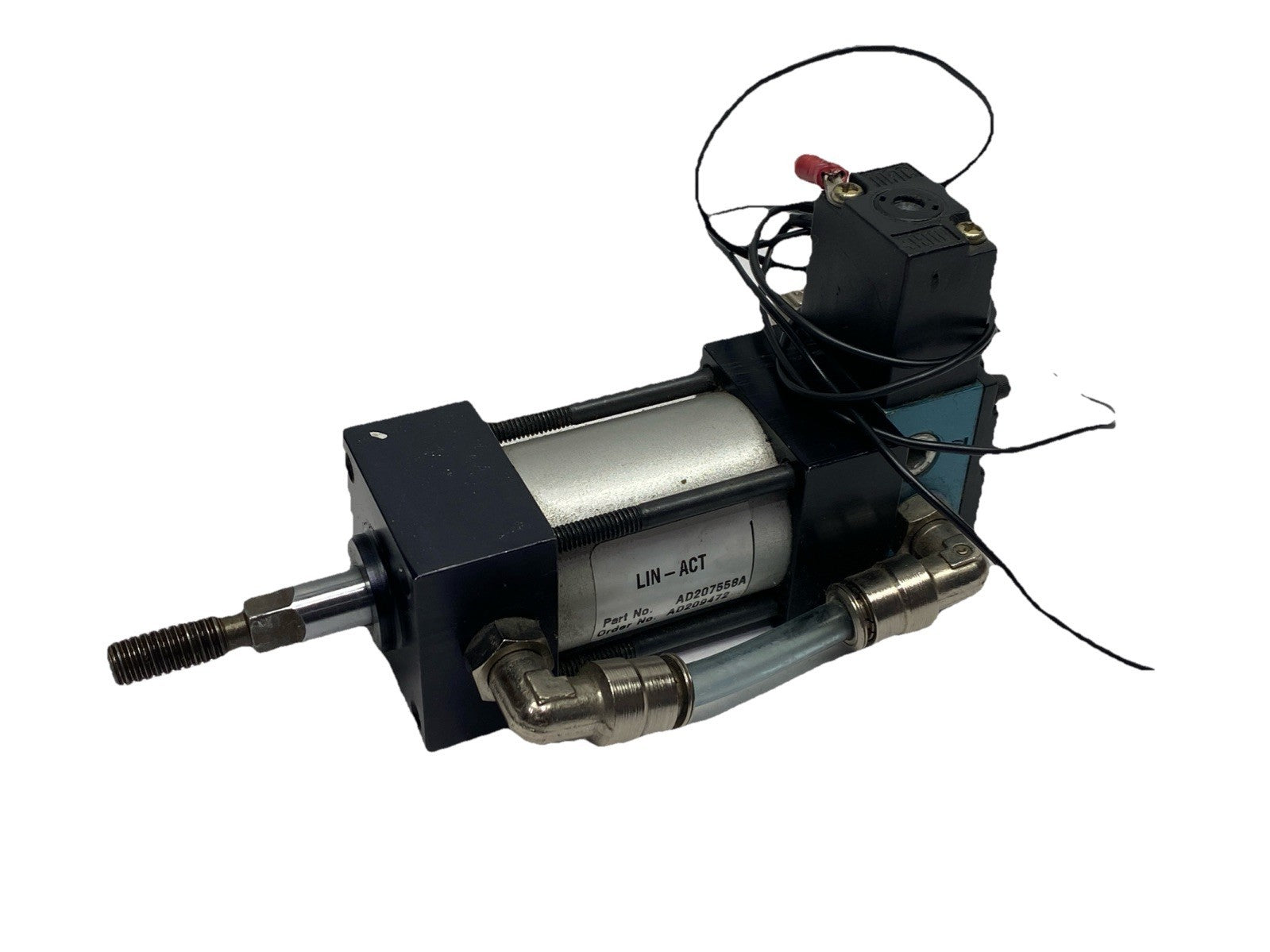 Lin-Act AD207558A Pneumatic Cylinder w/ MAC 45A-AA1-DACA-1BA Solenoid - Maverick Industrial Sales