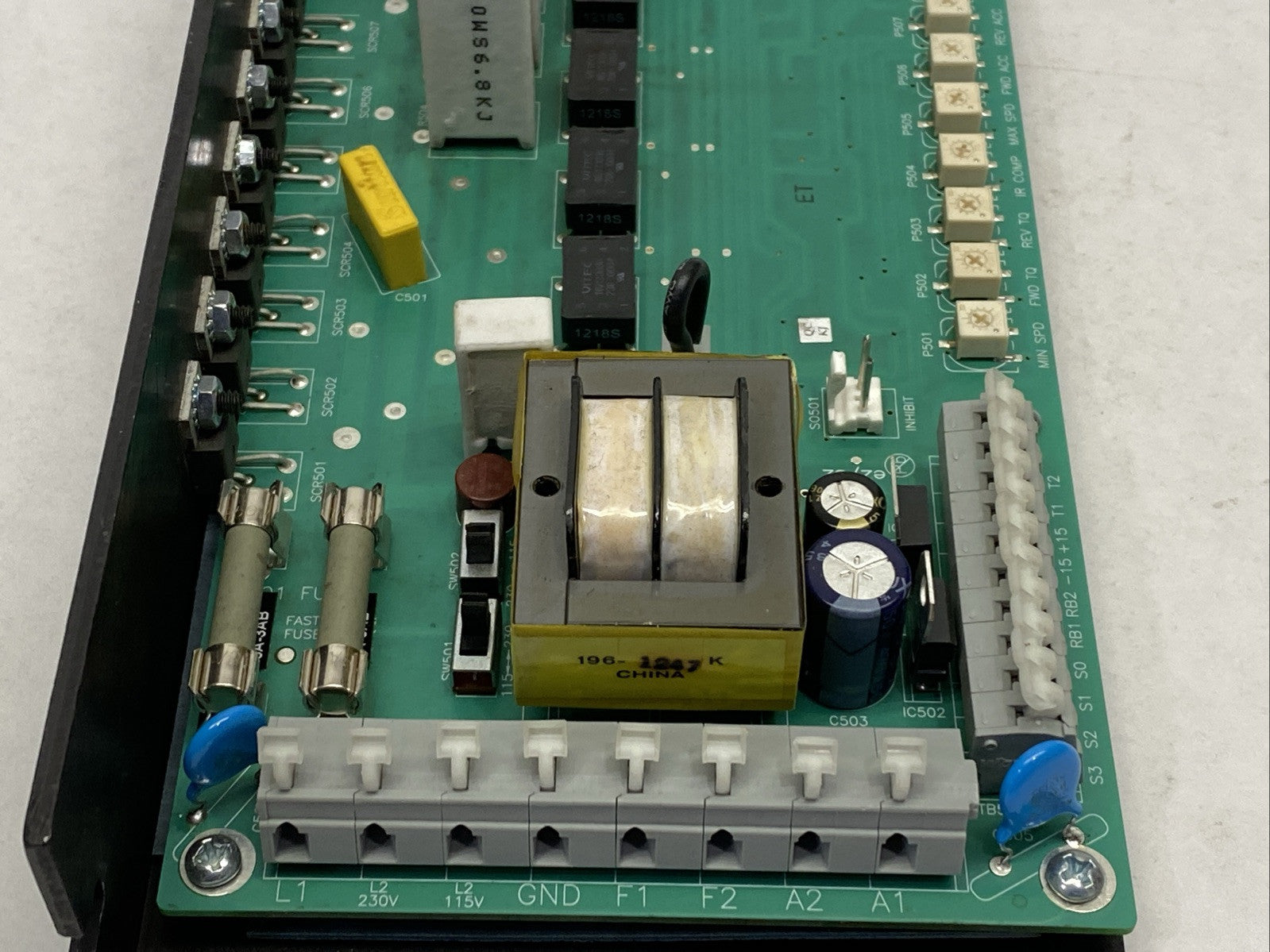 RG510UA | Minarik DC Motor Control 115/230VAC 1-PH 2.5A 0-180VDC 1/20 HP To 1/2 HP - Used - Maverick Industrial Sales