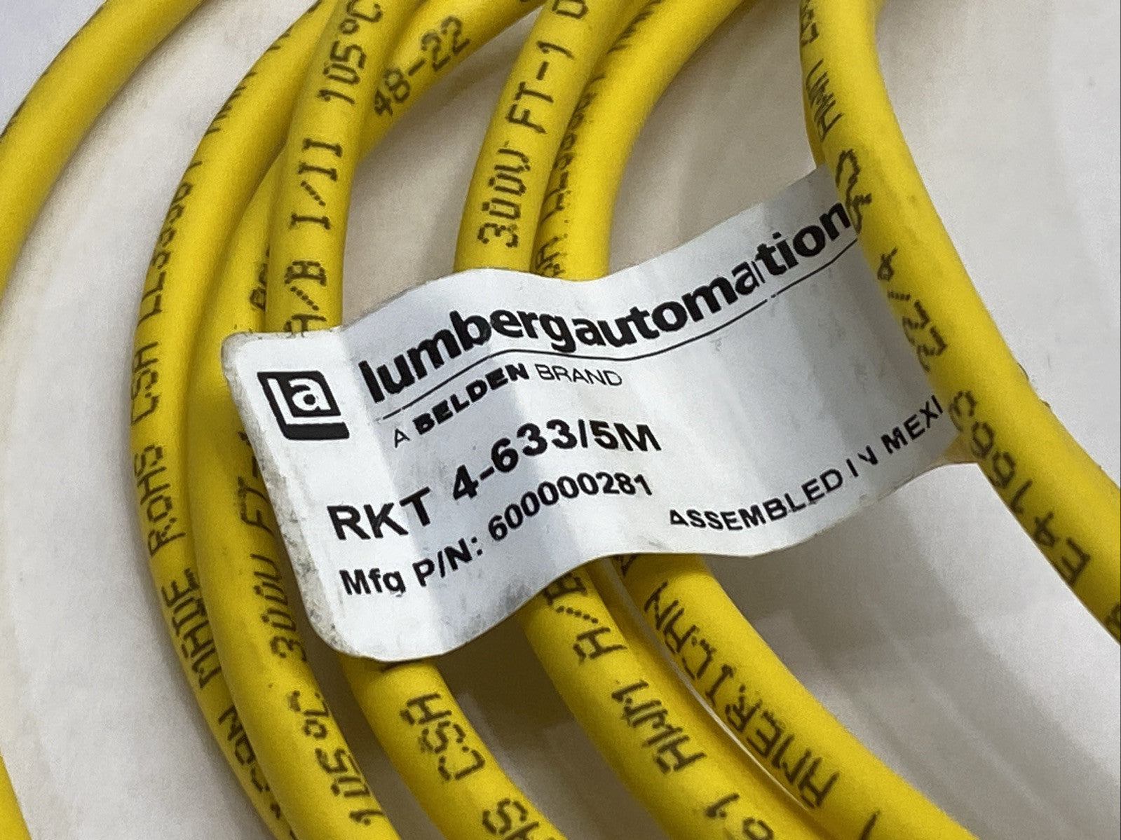 Lumberg Automation RKT 4-633/5M Sensor Actuator Cordset F M12 4-Pin 12ft Length - Maverick Industrial Sales