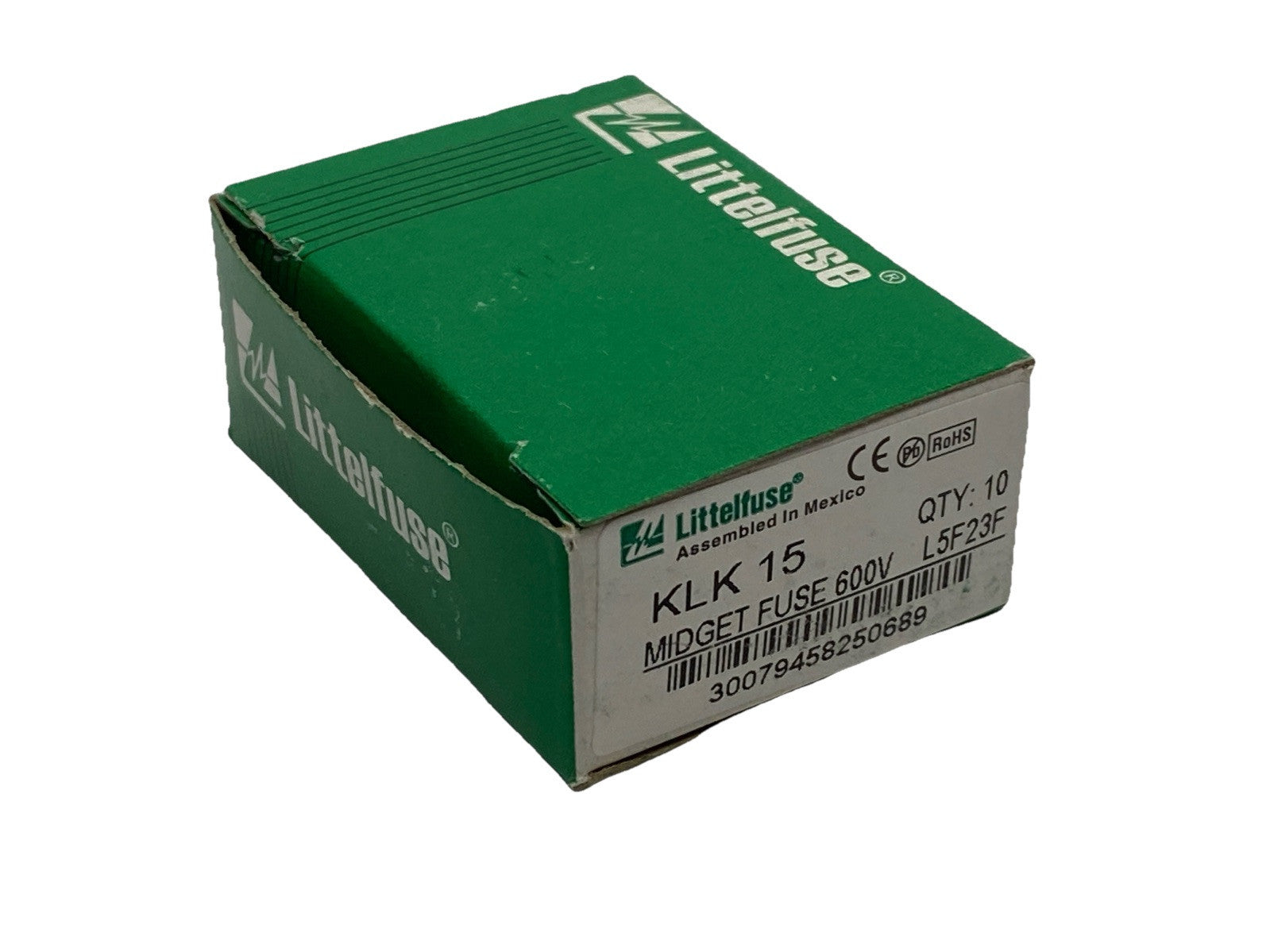 Littelfuse KLK 15 Fast Acting Midget Fuse 15A 600V L5F23F PKG OF 10 - Maverick Industrial Sales