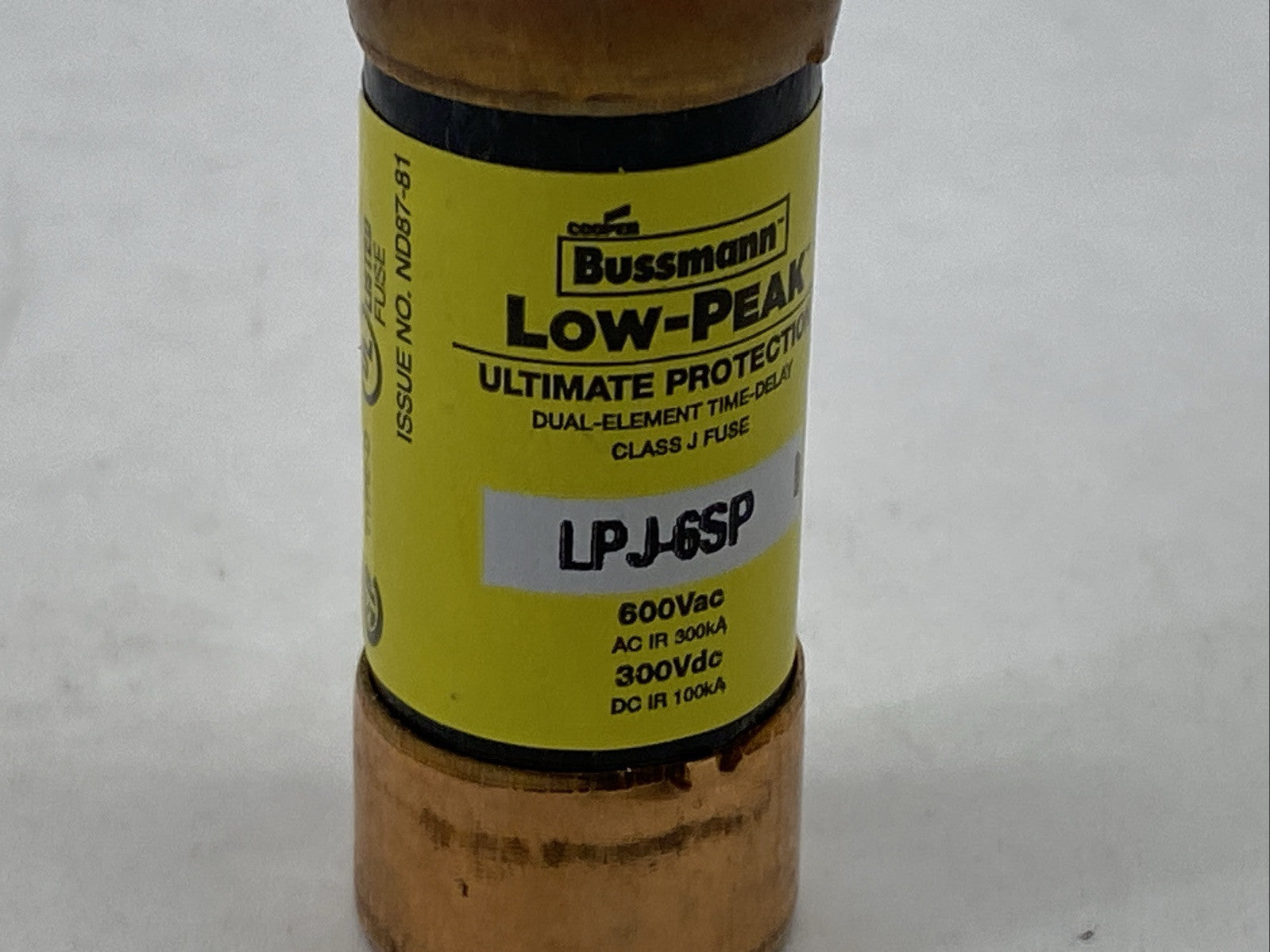 Cooper Bussmann LPJ-6SP Class J Time Delay Fuse 6A 600VAC 300VDC - Maverick Industrial Sales