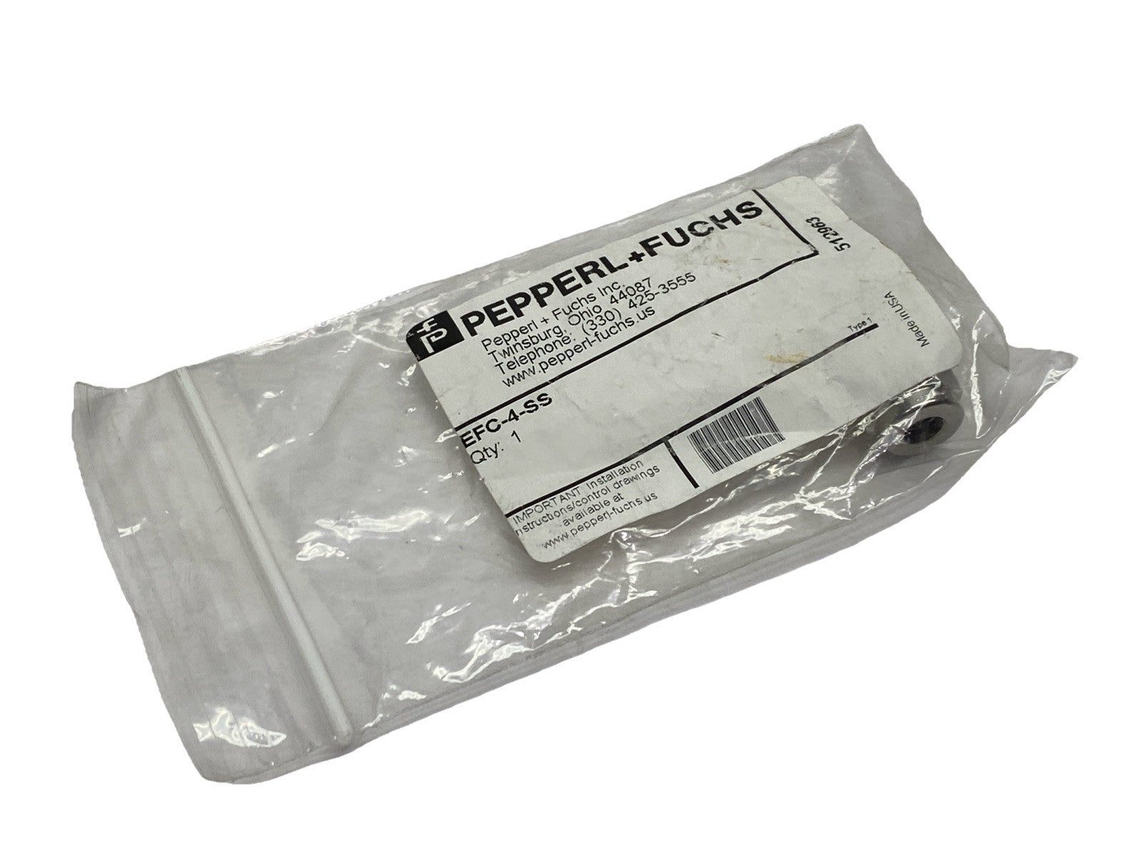 Pepperl+Fuchs EFC-4-SS Enclosure Flush Connector 1/4" OD Tube - Maverick Industrial Sales