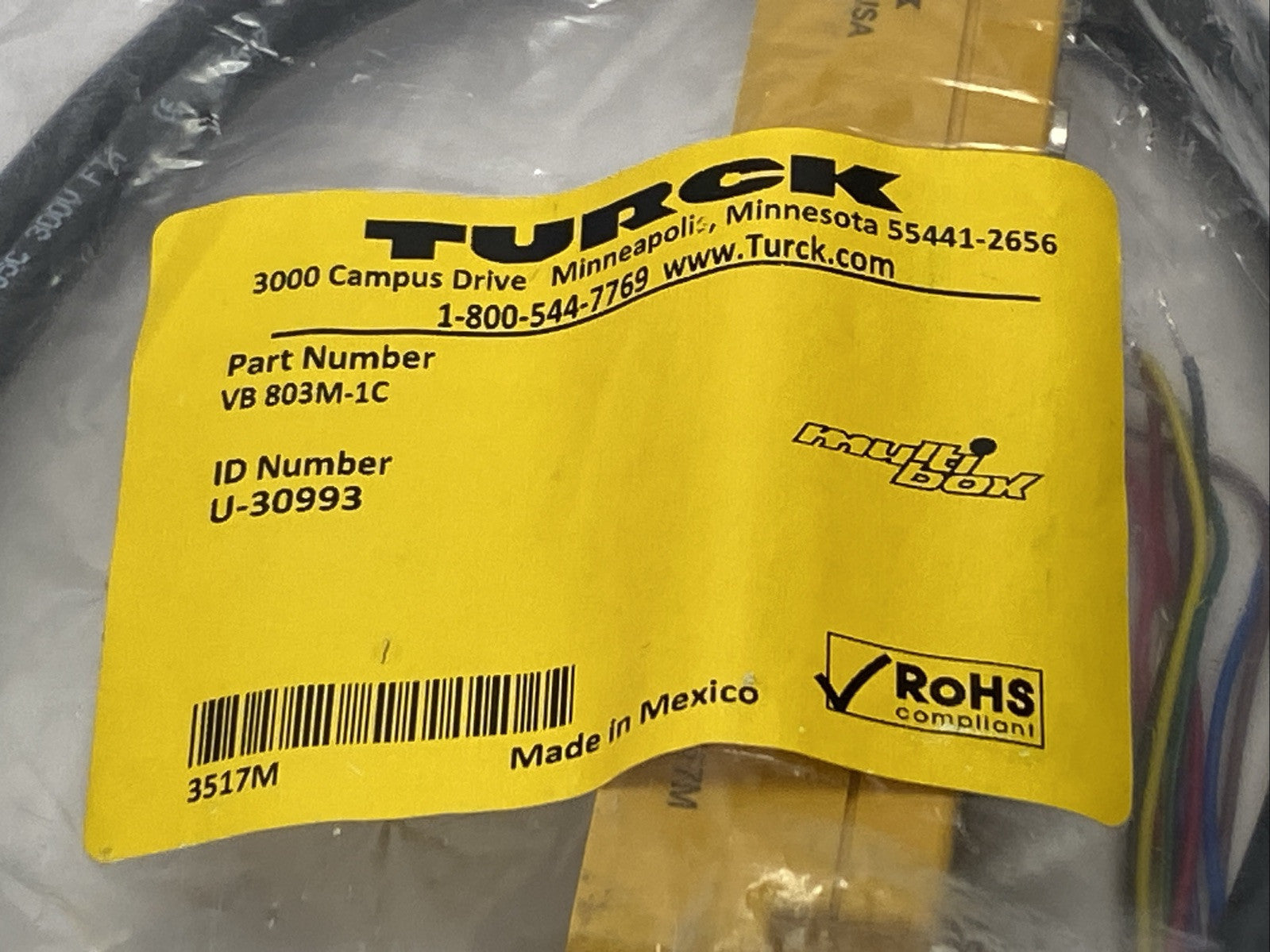 Turck VB 803M-1C Multi-Box Junction Box 8-Port U-30993 - Maverick Industrial Sales