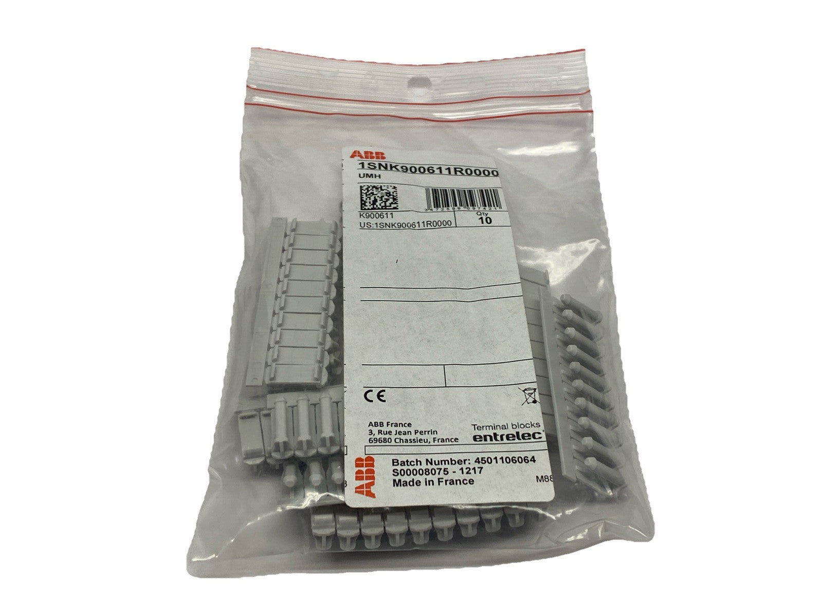 ABB 1SNK900611R0000 UMH Wire Marker Holder PKG OF 10 - Maverick Industrial Sales