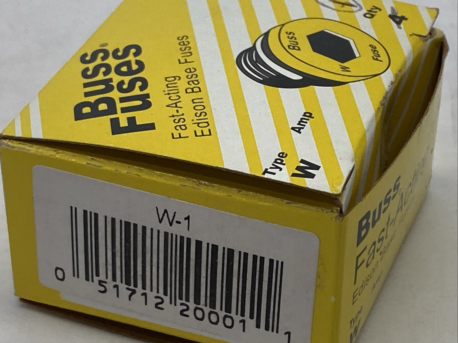 Bussmann W-1 Type W Fast-Acting Plug Fuse 1A 125V - Maverick Industrial Sales